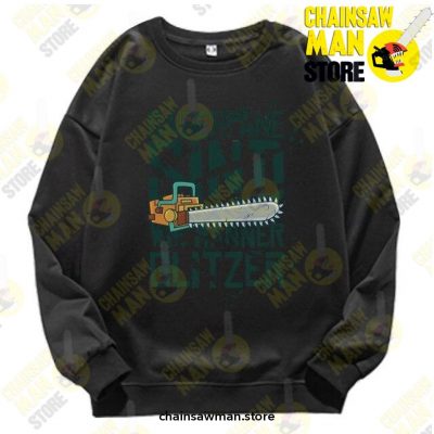 2021 Anime Chainsaw Man Sweatshirts Black / S