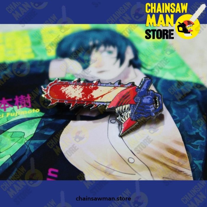 Anime Chainsaw Man Metal Brooch Pins