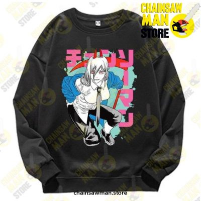 Anime Chainsaw Man Sweatshirt Black / S