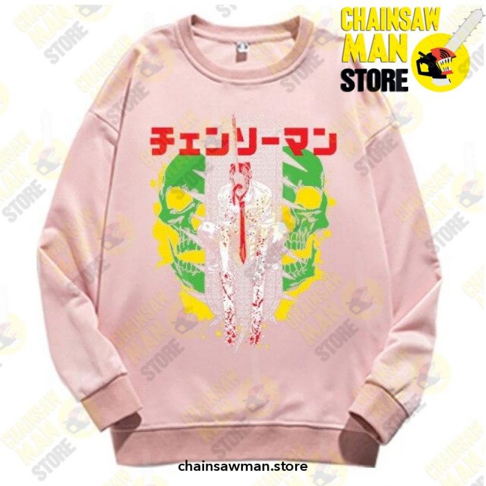 Chainsaw Man 2021 Sweatshirts Pink / S