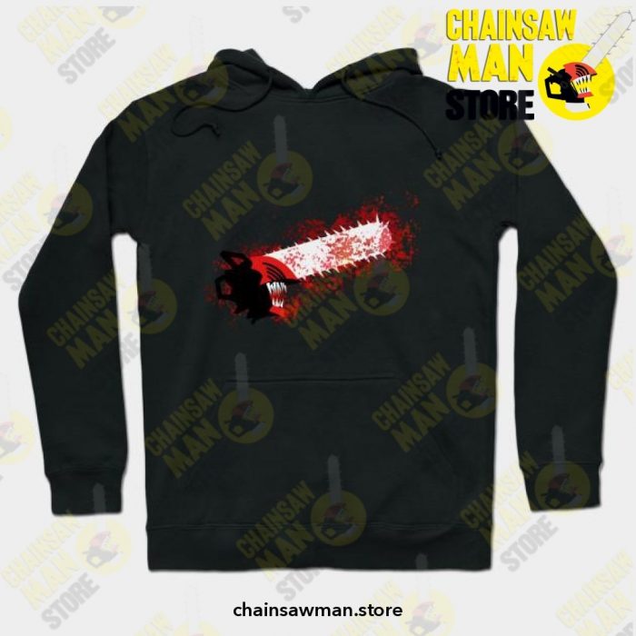 Chainsaw Man Bloody - Minimalistic Hoodie Black / S Athletic Aop