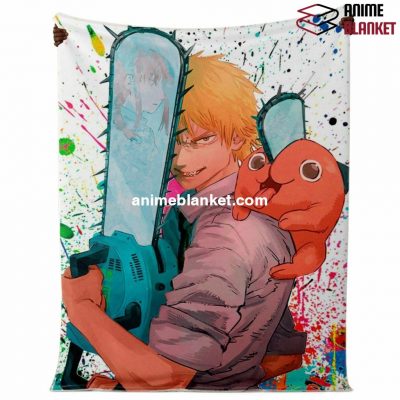 Chainsaw Man Microfleece Blanket #08 Premium - Aop