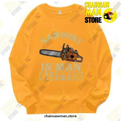 Chainsaw Man Sawdust Is Glitter Sweatshirt Yellow / S