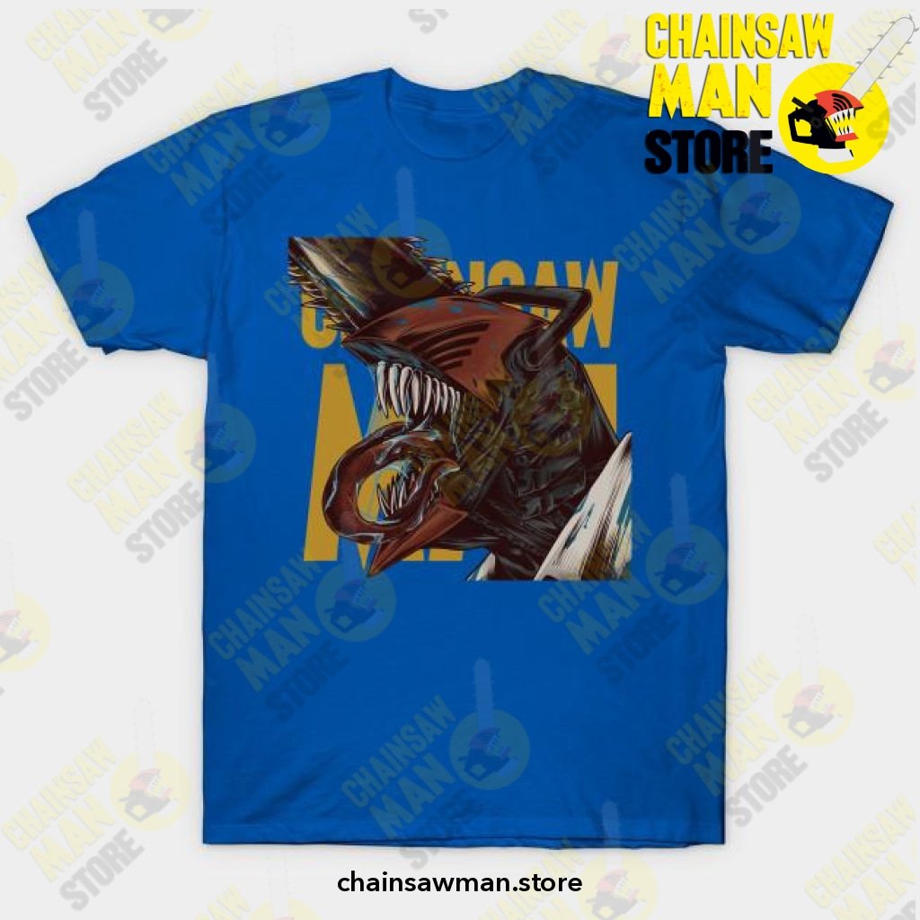 2021 chainsaw man t shirt blue s 563 - Chainsaw Man Store