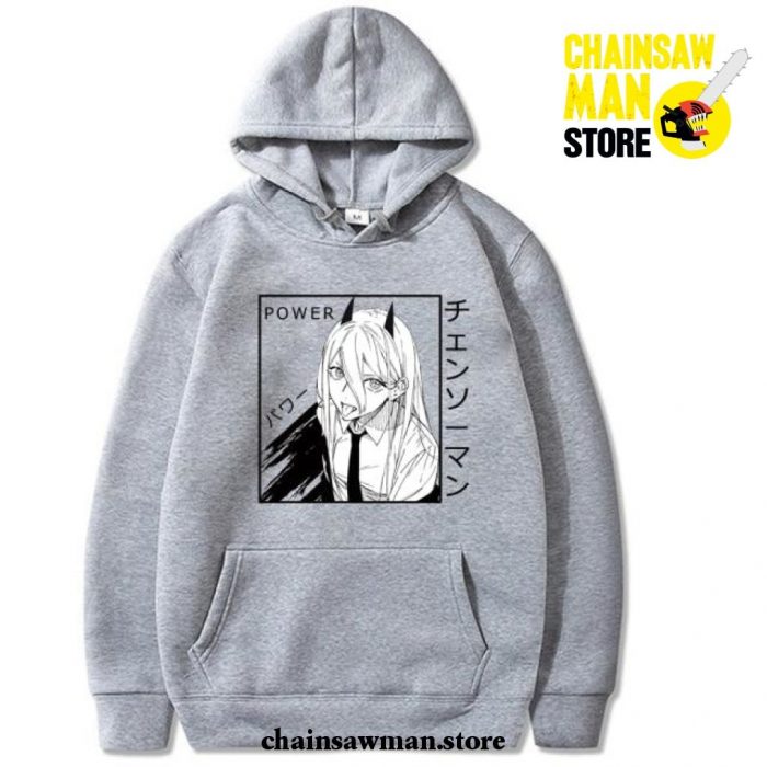 2021 Cute Power Chainsaw Man Hoodie Gray / 4Xl