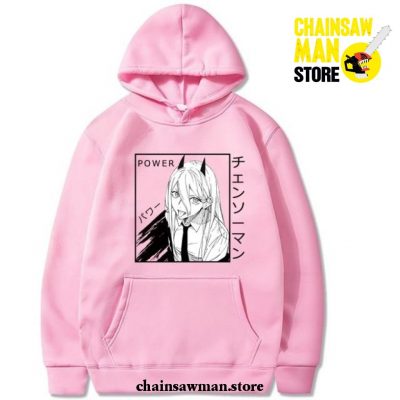 2021 Cute Power Chainsaw Man Hoodie Pink / 4Xl