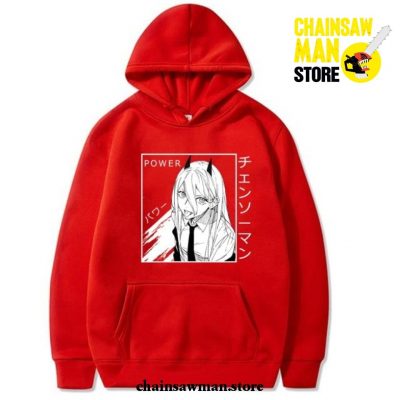 2021 Cute Power Chainsaw Man Hoodie Red / 4Xl