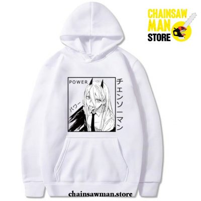 2021 Cute Power Chainsaw Man Hoodie White / 4Xl