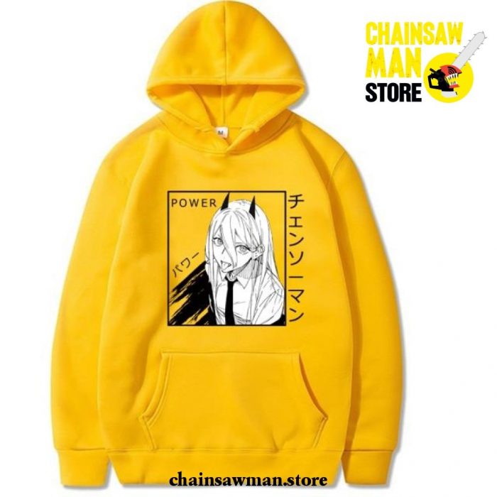 2021 Cute Power Chainsaw Man Hoodie Yellow / 4Xl