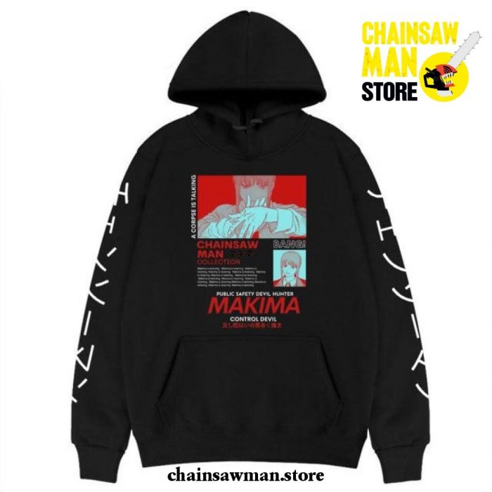 Chainsaw Man Makima Bad Woman Hoodie Black / S