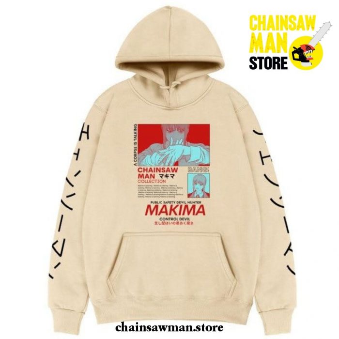 Chainsaw Man Makima Bad Woman Hoodie Khaki / L