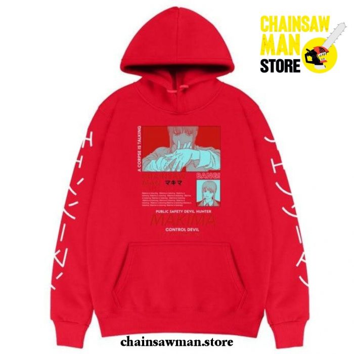 Chainsaw Man Makima Bad Woman Hoodie Red / L