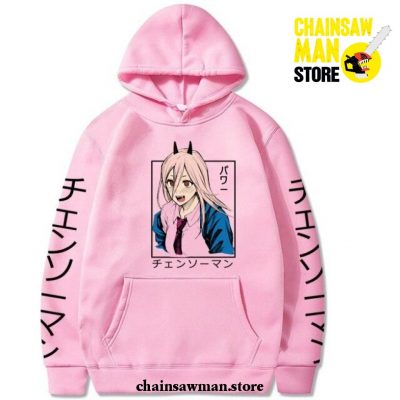 Cute Power Chainsaw Man Hoodie Pink / Xxl