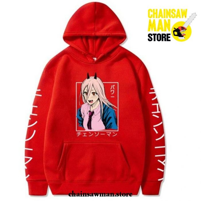 Cute Power Chainsaw Man Hoodie Red / Xl