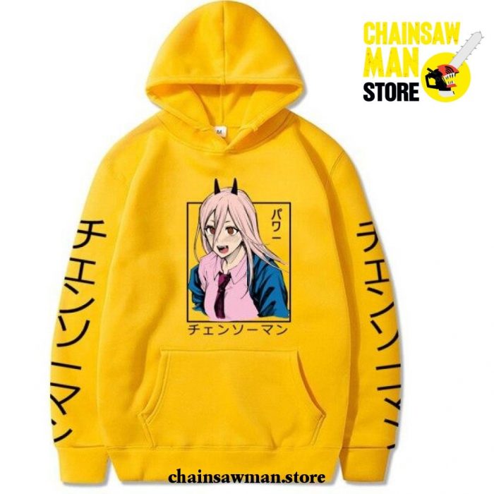 Cute Power Chainsaw Man Hoodie Yellow / M