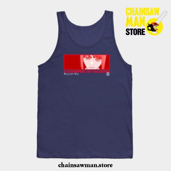 A Corpse Is Talking Tank Top Navy Blue / S