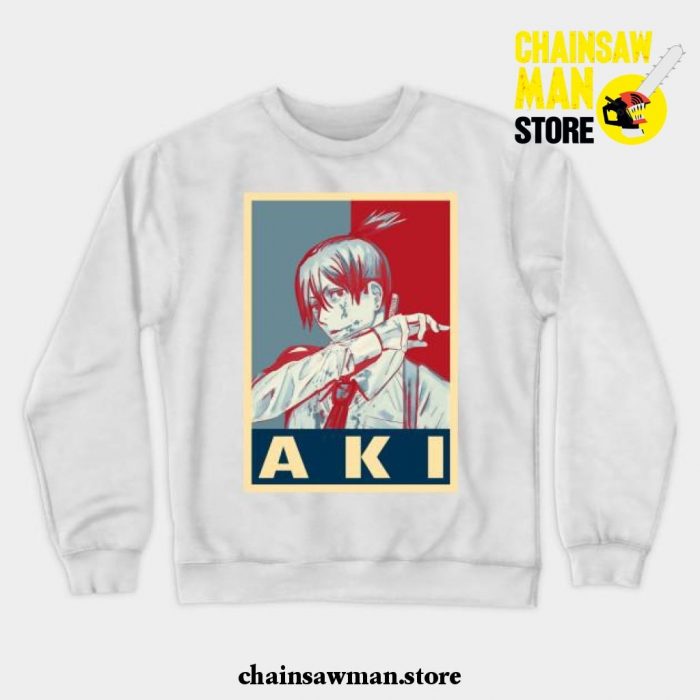 Aki Hayakawa Pop Crewneck Sweatshirt White / S