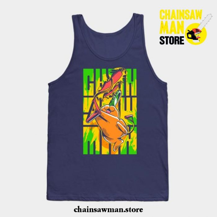 Chainsaw Man - Pochita Tank Top Navy Blue / S