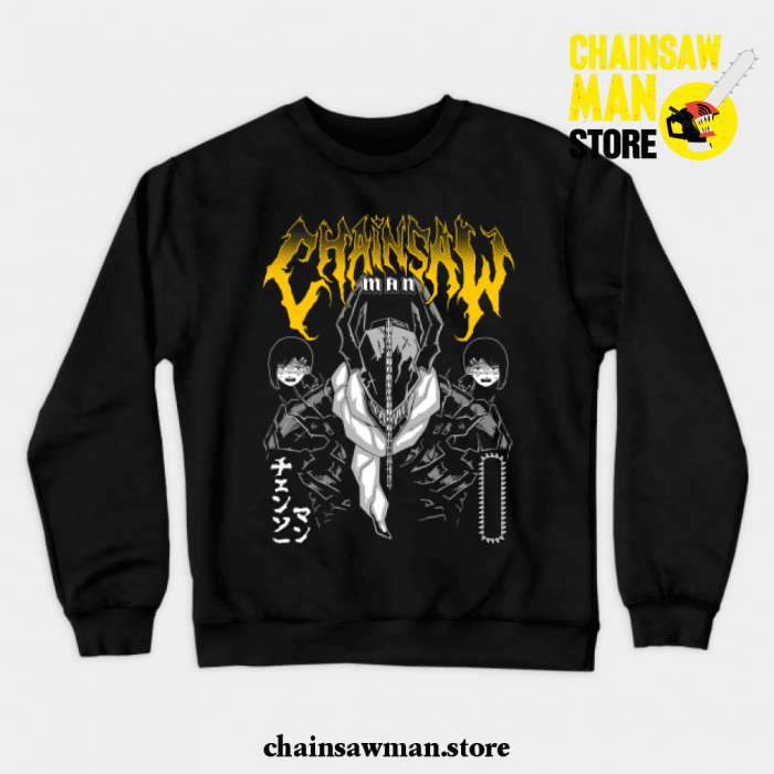 Chainsawman Gold Crewneck Sweatshirt Black / S