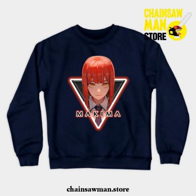 Cool Makima Crewneck Sweatshirt Navy Blue / S