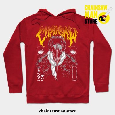 Metal Chainsawman Hoodie Red / S