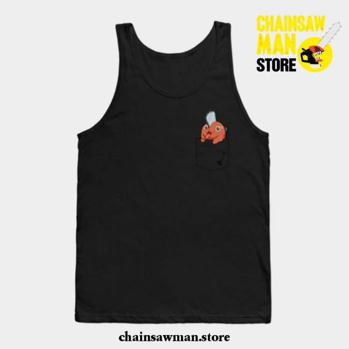 Pocket Pochita Tank Top Black / S