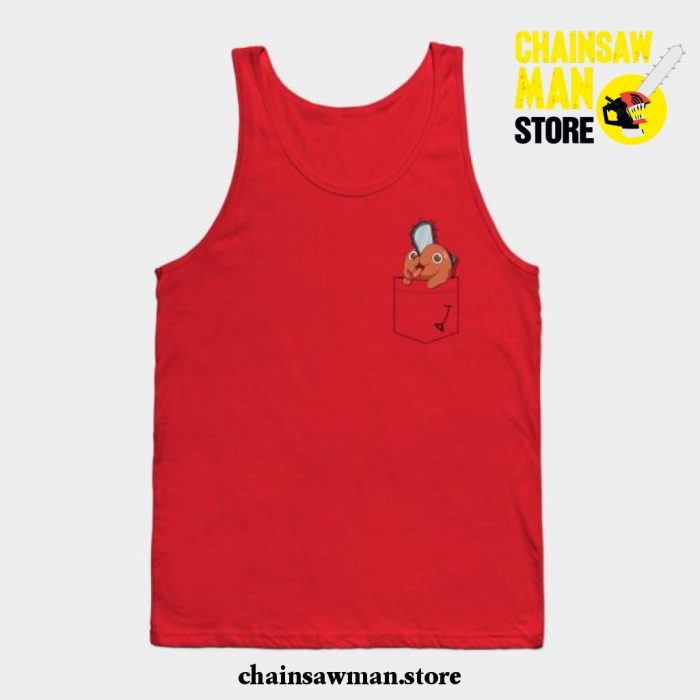 Pocket Pochita Tank Top Red / S