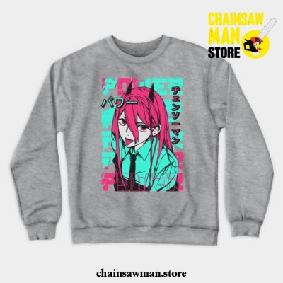 Power Chainsaw Man Crewneck Sweatshirt Gray / S