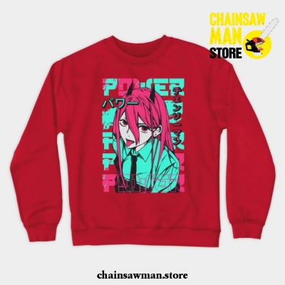 Power Chainsaw Man Crewneck Sweatshirt Red / S