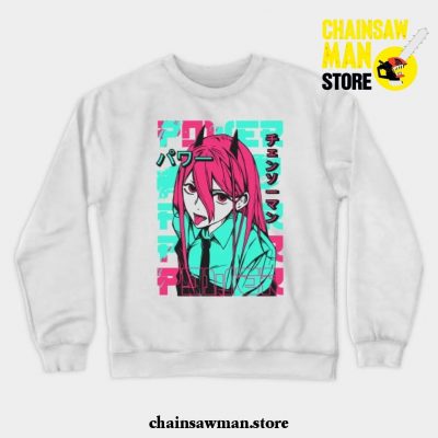 Power Chainsaw Man Crewneck Sweatshirt White / S