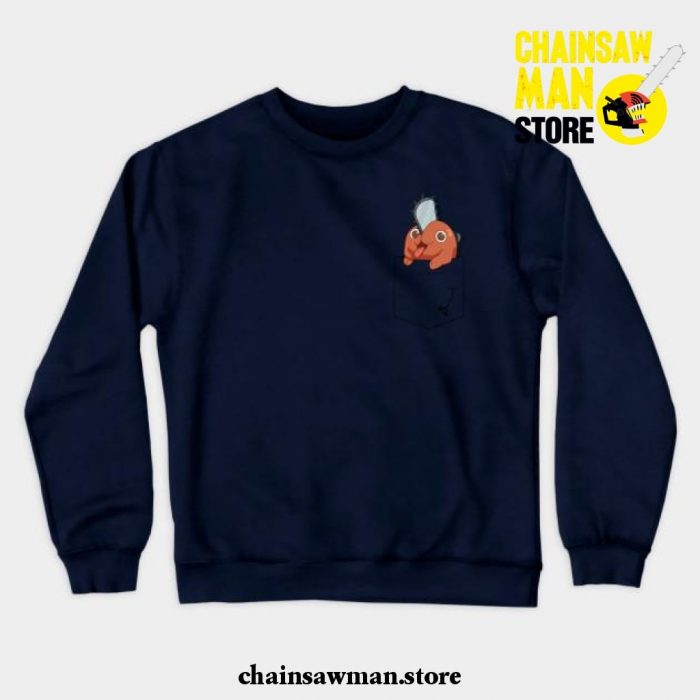 Power Chainsaw Man Cute Crewneck Sweatshirt Navy Blue / S