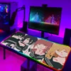 Chainsaw Man Gamer LED Mouse Pad Xxl Keyboard Mat Pc Accessories Deskmat Desk Protector Gaming RGB 1 - Chainsaw Man Store