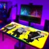 Keyboard Mat Chainsaw Man Xxl Gaming LED Mouse Pad Deskmat Laptop Accessories RGB Mousepad Desk Protector 10 - Chainsaw Man Store