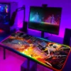 Keyboard Mat Chainsaw Man Xxl Gaming LED Mouse Pad Deskmat Laptop Accessories RGB Mousepad Desk Protector 18 - Chainsaw Man Store