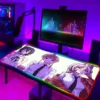 Keyboard Mat Chainsaw Man Xxl Gaming LED Mouse Pad Deskmat Laptop Accessories RGB Mousepad Desk Protector 7 - Chainsaw Man Store