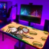 Keyboard Mat Chainsaw Man Xxl Gaming LED Mouse Pad Deskmat Laptop Accessories RGB Mousepad Desk Protector 8 - Chainsaw Man Store