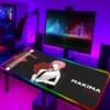 Keyboard Mat Chainsaw Man Xxl Gaming LED Mouse Pad Deskmat Laptop Accessories RGB Mousepad Desk Protector 9 - Chainsaw Man Store