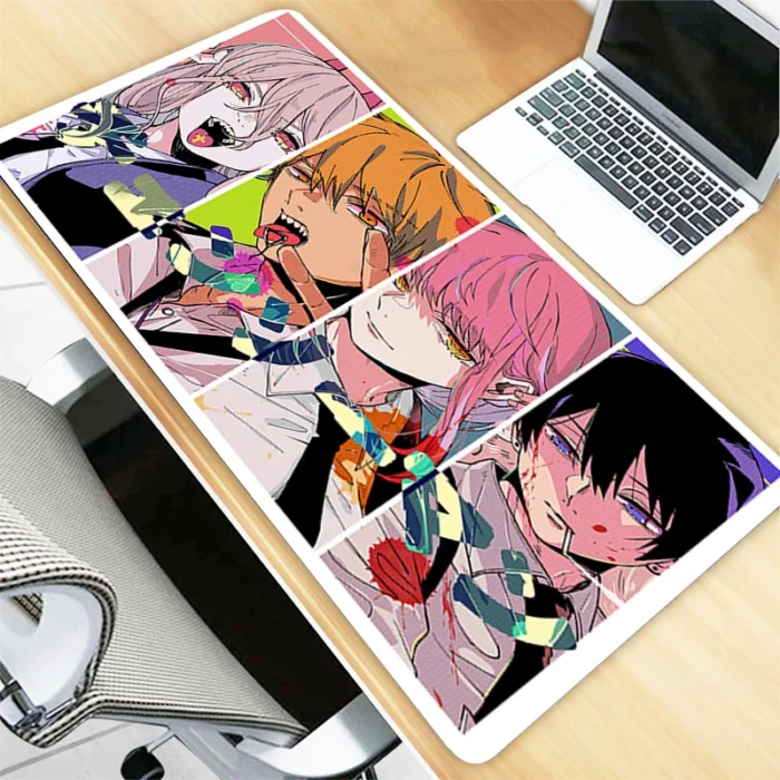 Mousepad Chainsaw Man Gaming Pad Rubber Mat Mouse Gamer Kawaii Anime Pc Mause Cabinet Keyboard Pads 1 - Chainsaw Man Store