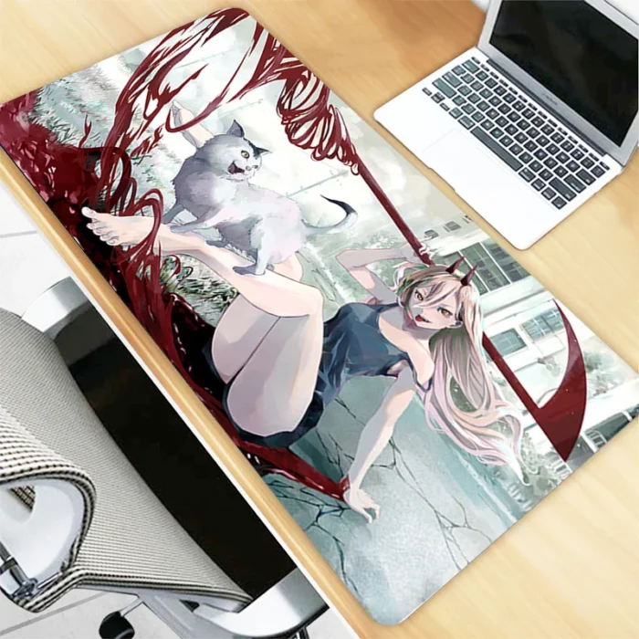 Mousepad Chainsaw Man Gaming Pad Rubber Mat Mouse Gamer Kawaii Anime Pc Mause Cabinet Keyboard Pads 3 - Chainsaw Man Store