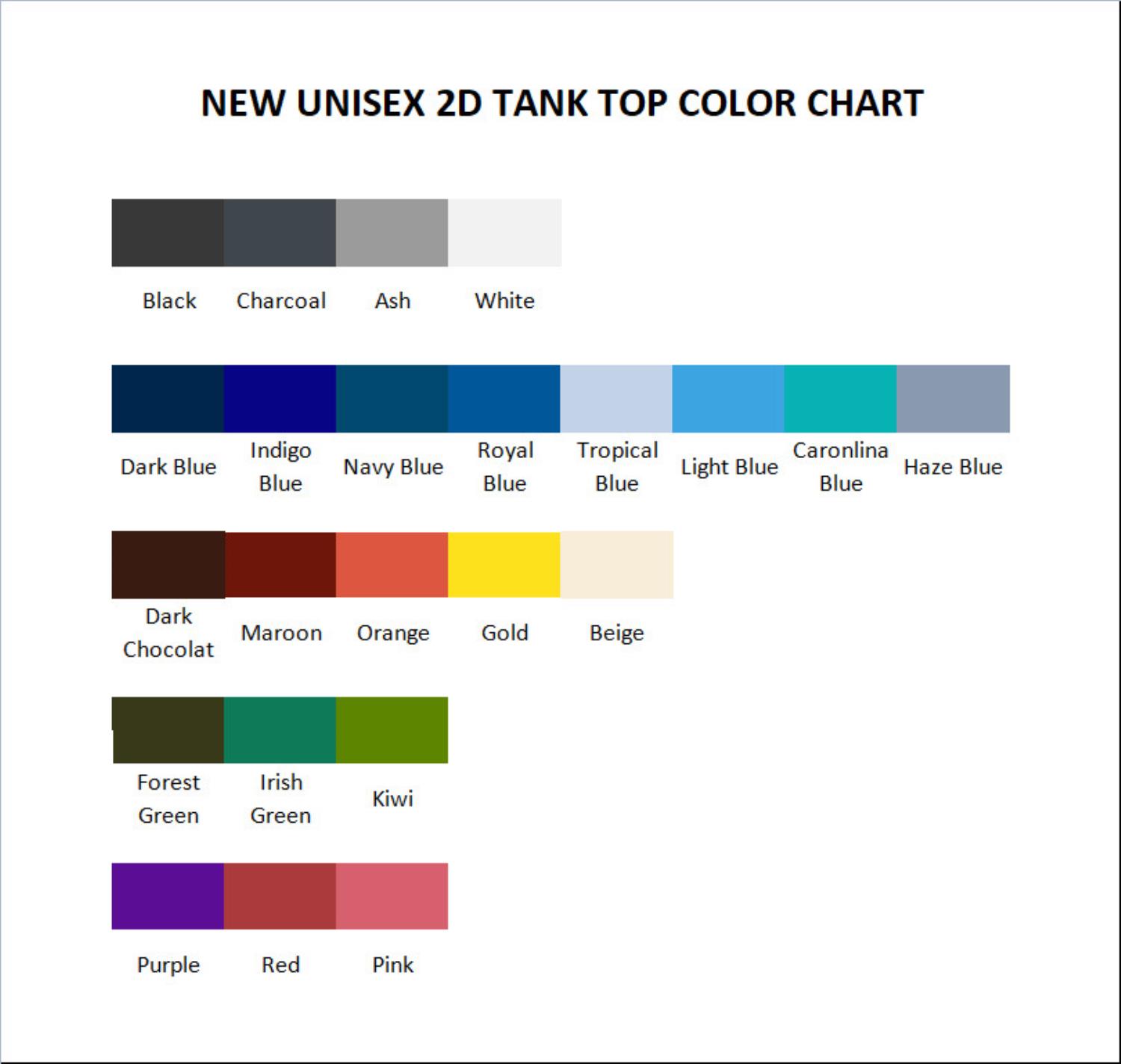 tank top color chart - Chainsaw Man Store